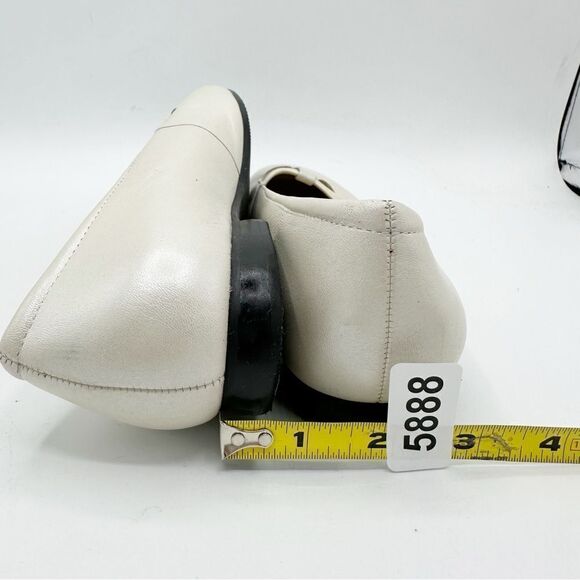 Trotters Womens Pearlized Ivory Leather Slip On Dress Shoe Flats Almond Toe 7 W - Picture 12 of 14